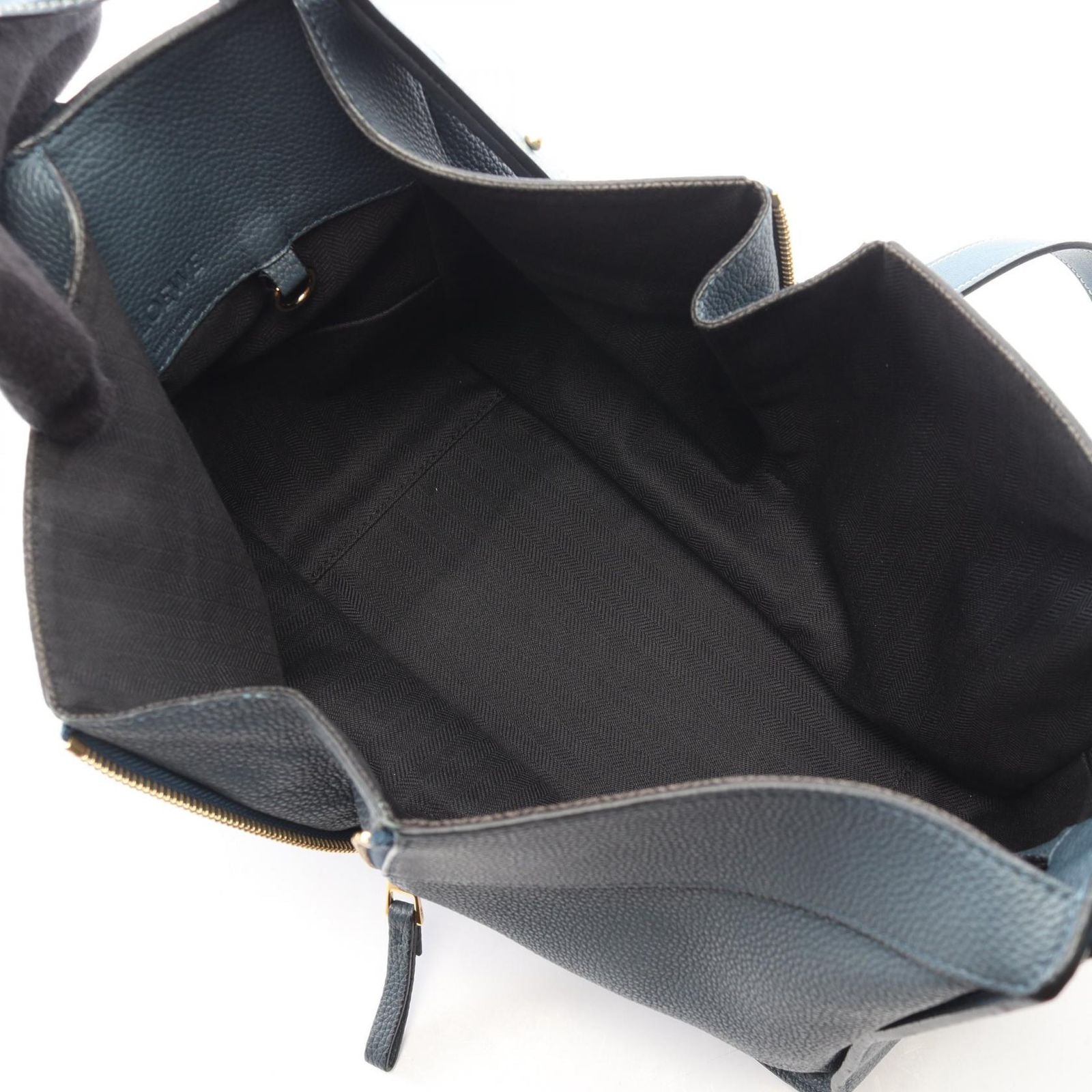 Loewe Hammock Small 2-Way Navy Leather Shoulder Bag — view 3