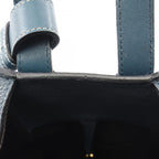 Loewe Hammock Small 2-Way Navy Leather Shoulder Bag — view 6