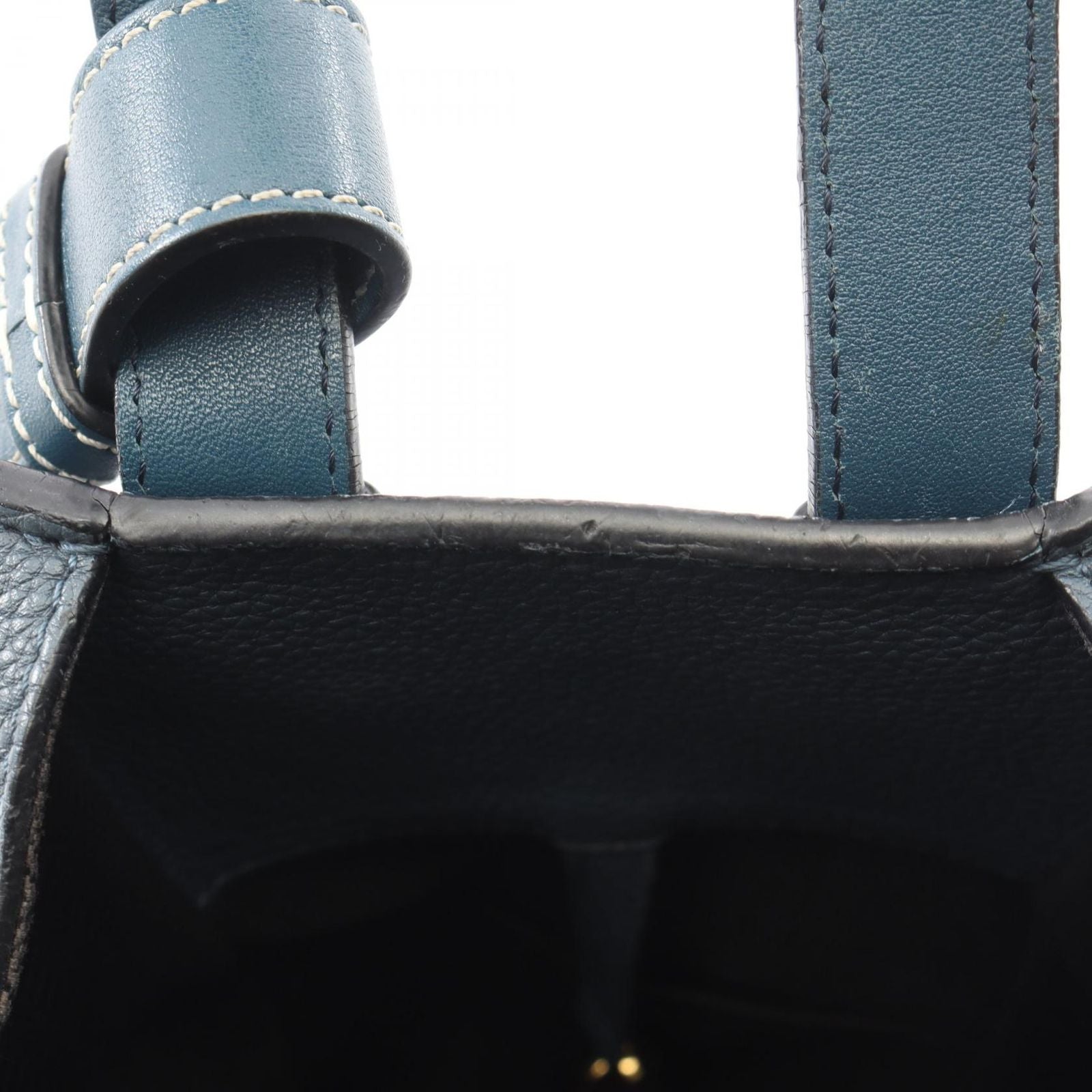 Loewe Hammock Small 2-Way Navy Leather Shoulder Bag — view 6