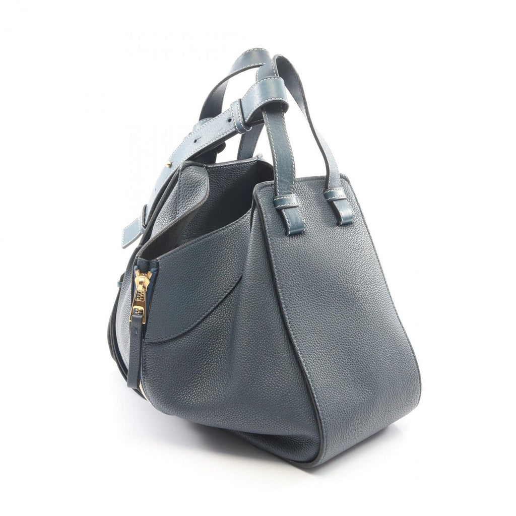 Loewe Hammock Small 2-Way Navy Leather Shoulder Bag — view 2