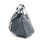 Loewe Hammock Small 2-Way Navy Leather Shoulder Bag — view 2