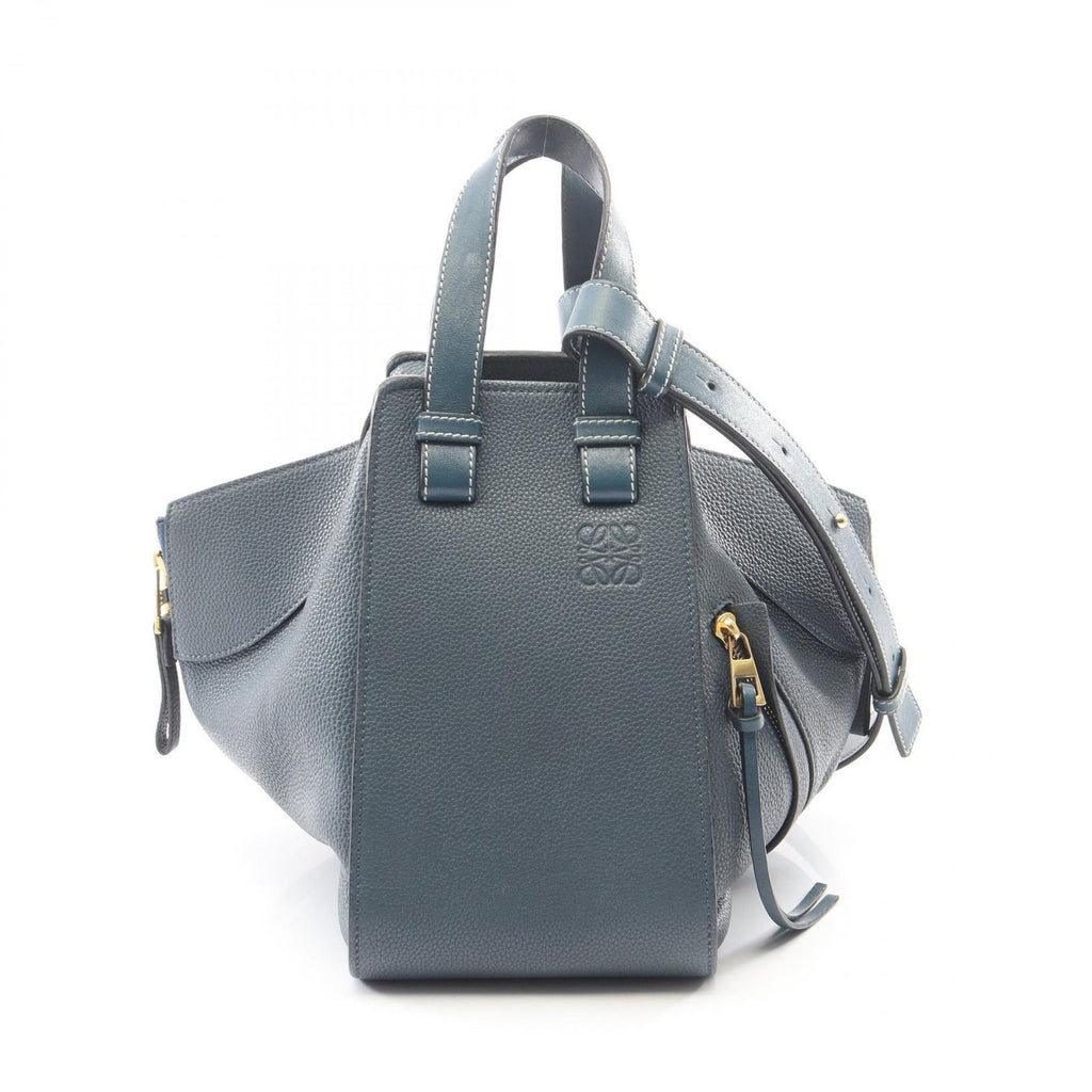 Loewe Hammock Small 2-Way Navy Leather Shoulder Bag