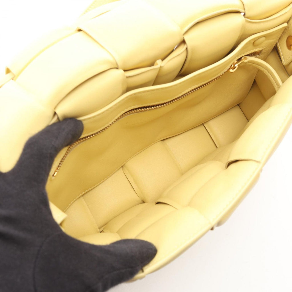 Bottega Veneta Shoulder Bag Padded Cassette Yellow Leather — view 3