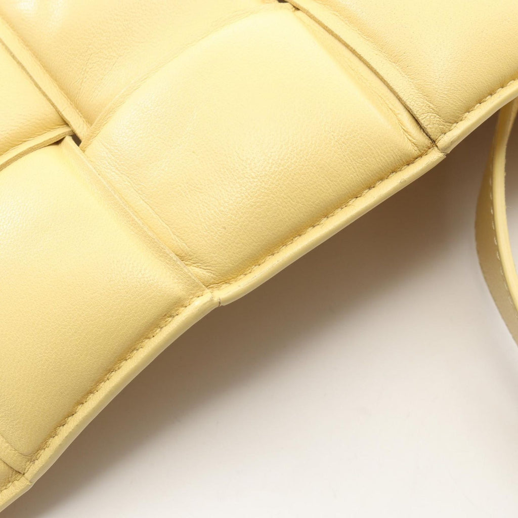 Bottega Veneta Shoulder Bag Padded Cassette Yellow Leather — view 7