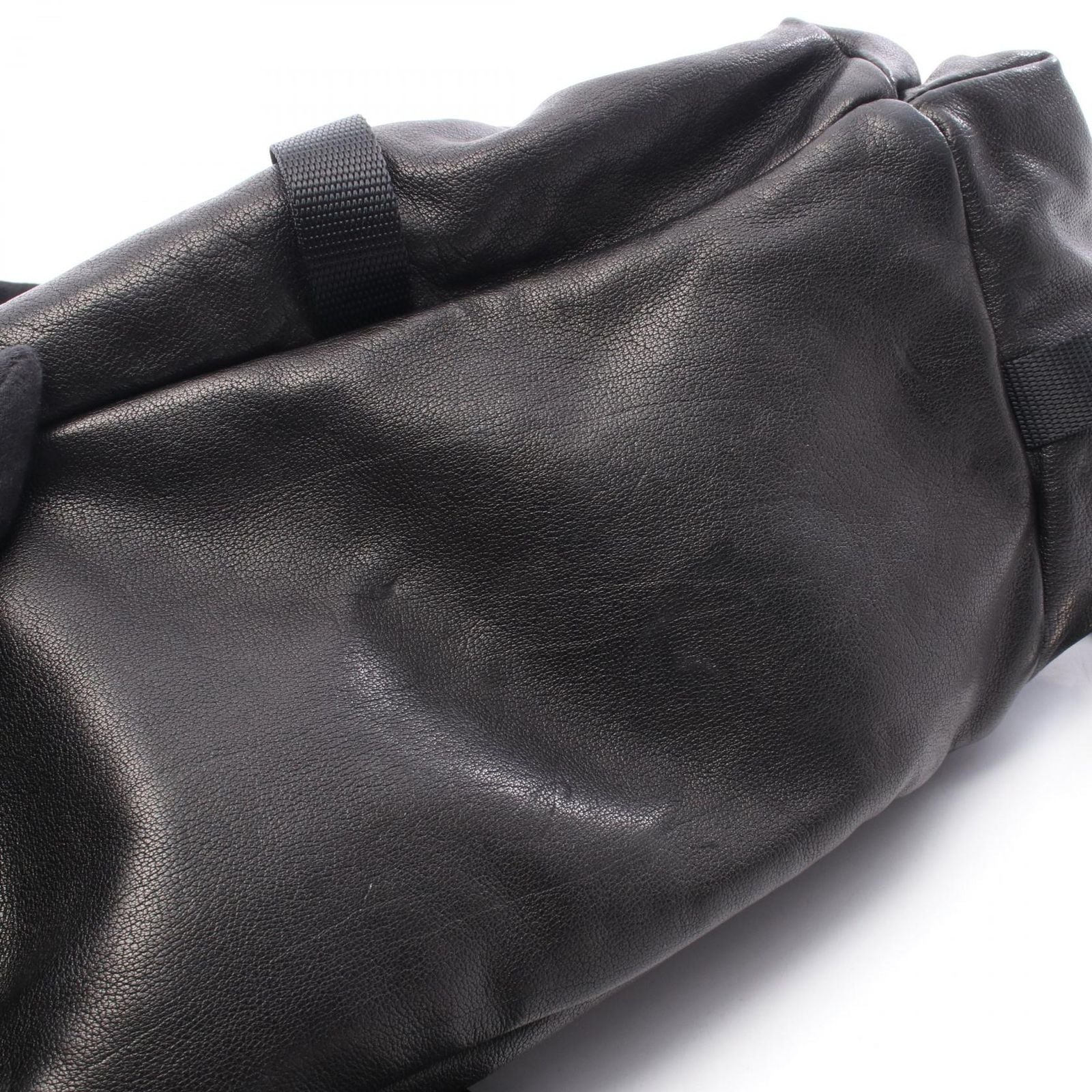 Prada Backpack Triangle Logo 2-Way Black Leather — view 5