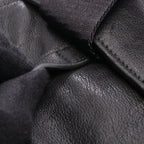 Prada Backpack Triangle Logo 2-Way Black Leather — view 7