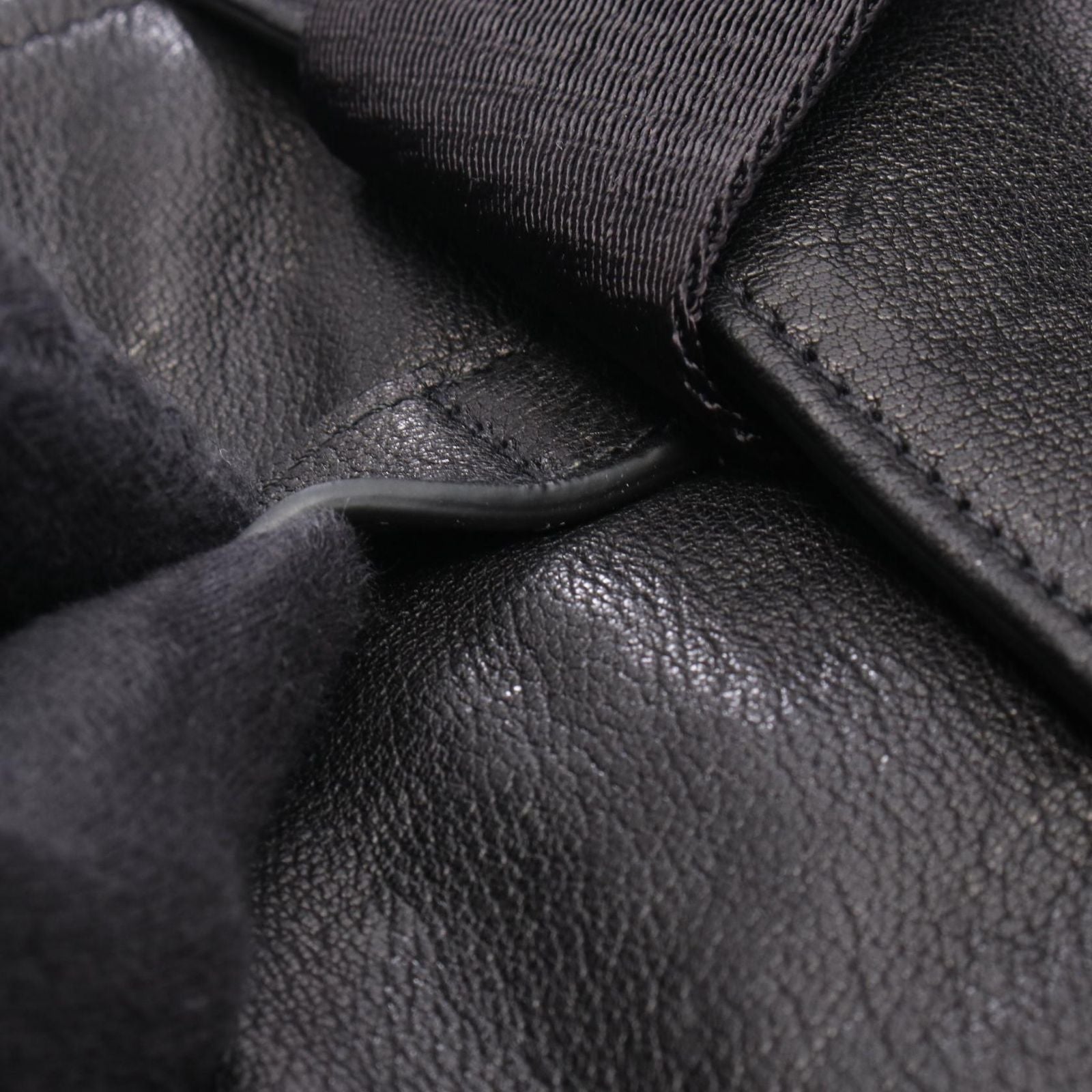 Prada Backpack Triangle Logo 2-Way Black Leather — view 7