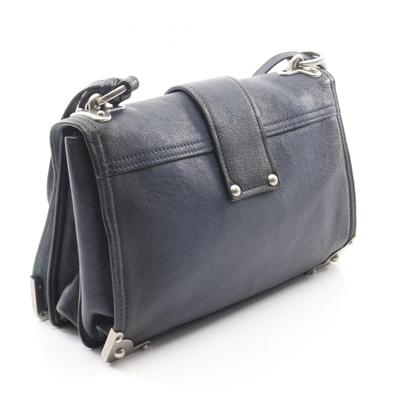 Prada Shoulder Bag Caie 2-Way Navy Leather — view 2
