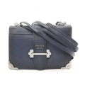 Prada Shoulder Bag Caie 2-Way Navy Leather