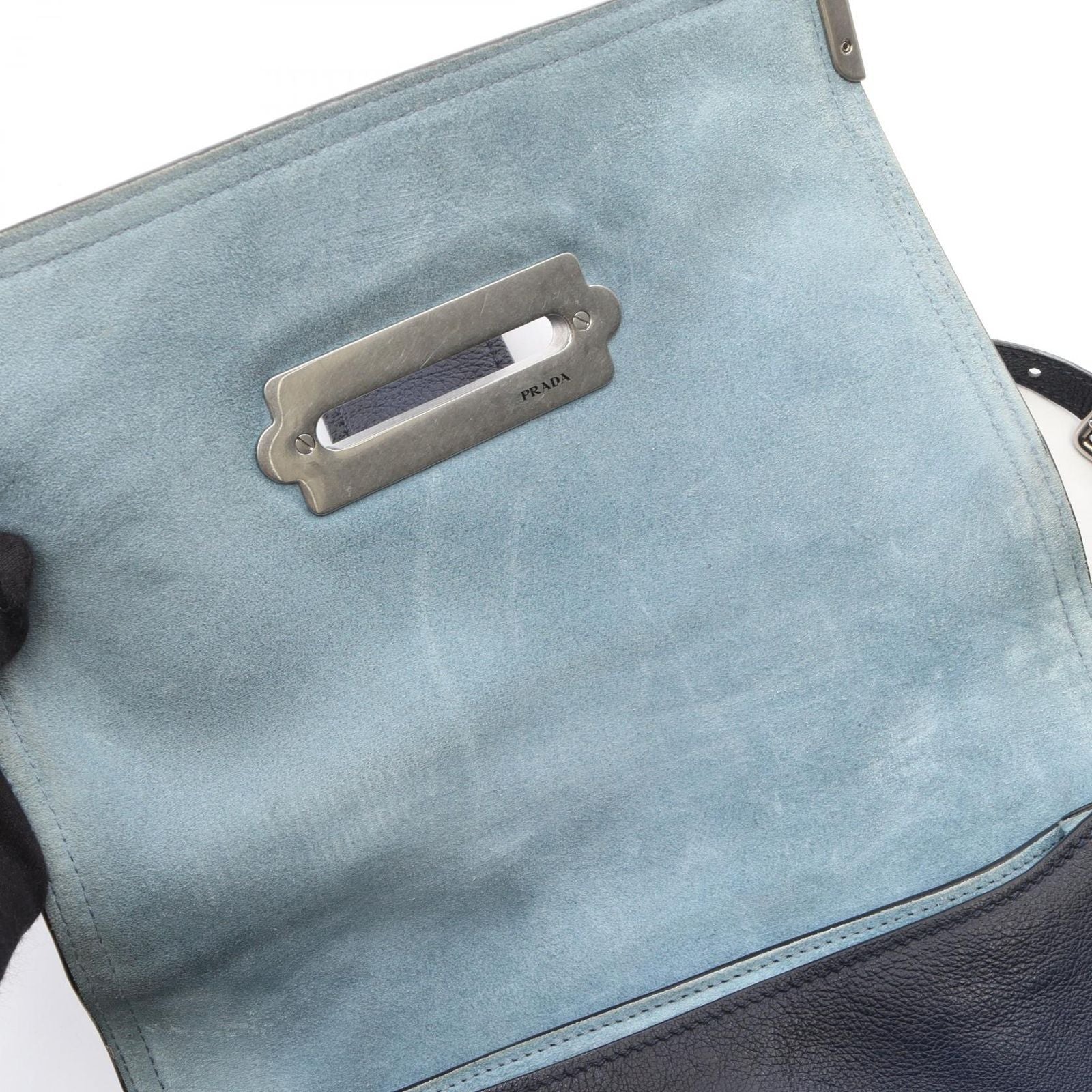 Prada Shoulder Bag Caie 2-Way Navy Leather — view 5