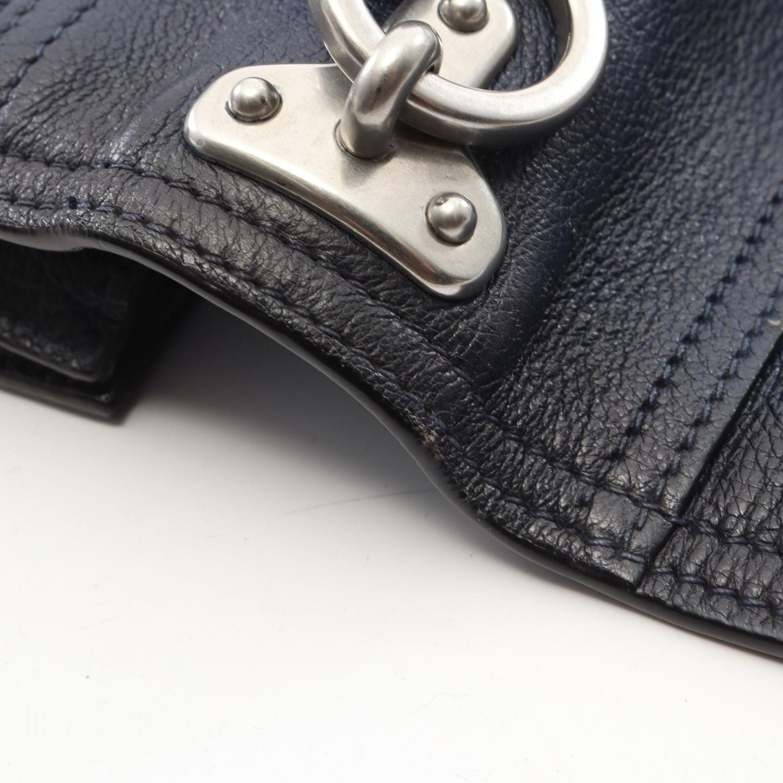Prada Shoulder Bag Caie 2-Way Navy Leather — view 7