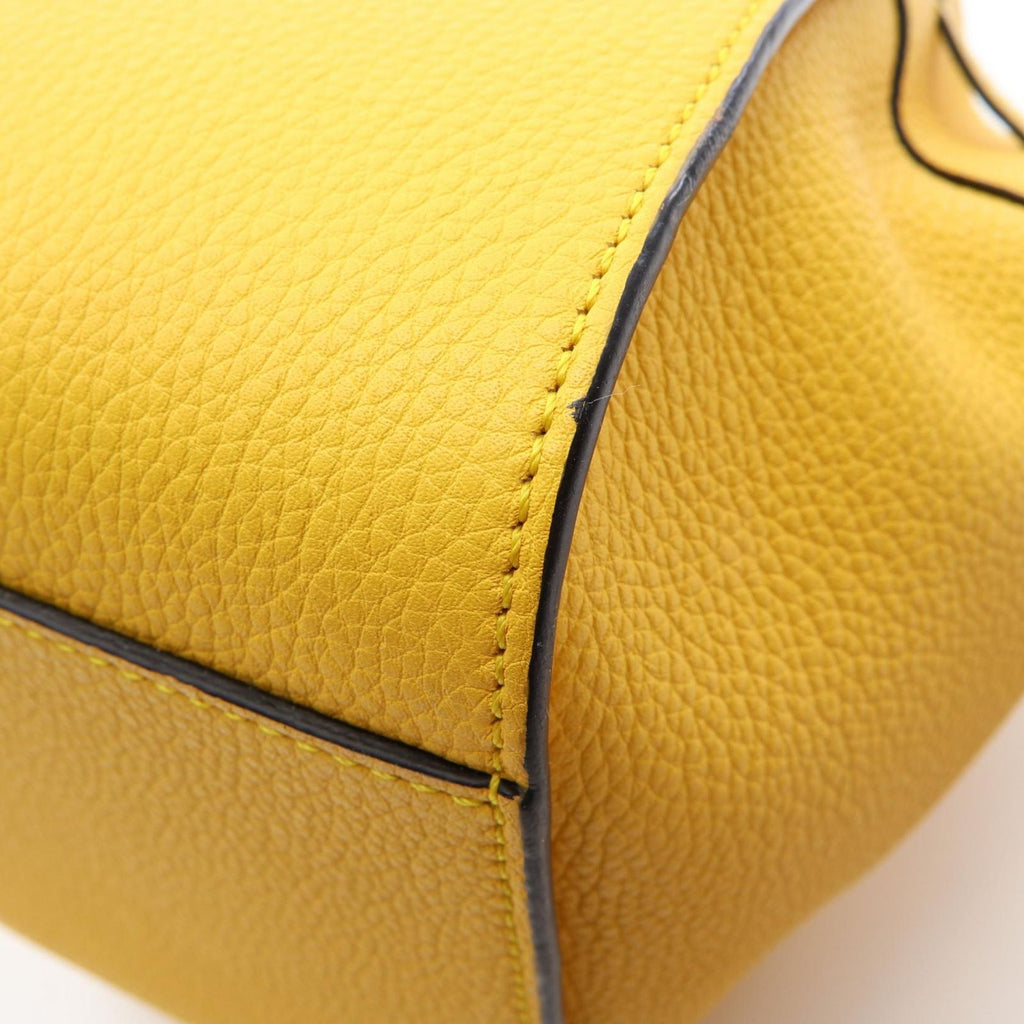 Loewe Handbag Hammock Drawstring Bag Mini Yellow Leather — view 6