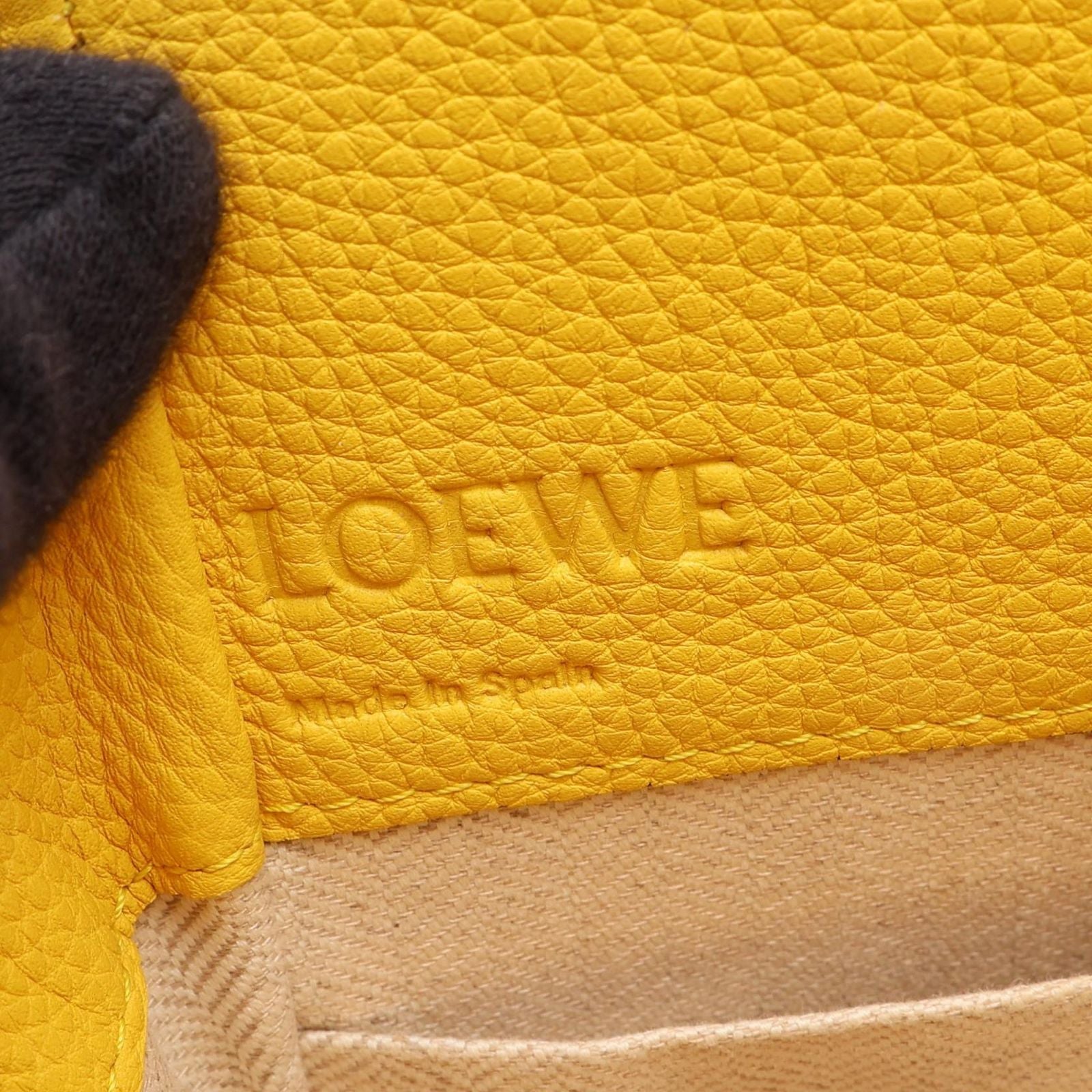 Loewe Handbag Hammock Drawstring Bag Mini Yellow Leather — view 4