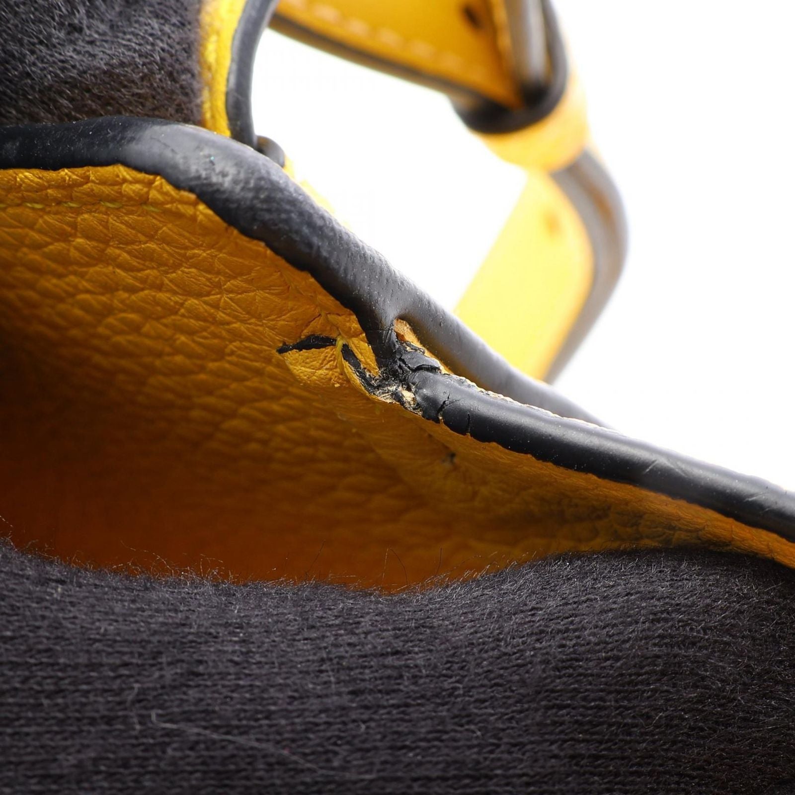 Loewe Handbag Hammock Drawstring Bag Mini Yellow Leather — view 8