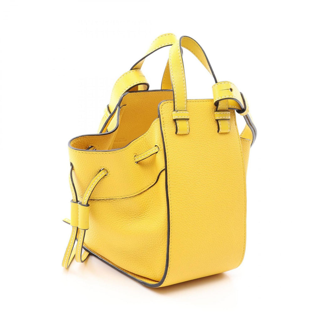 Loewe Handbag Hammock Drawstring Bag Mini Yellow Leather — view 2