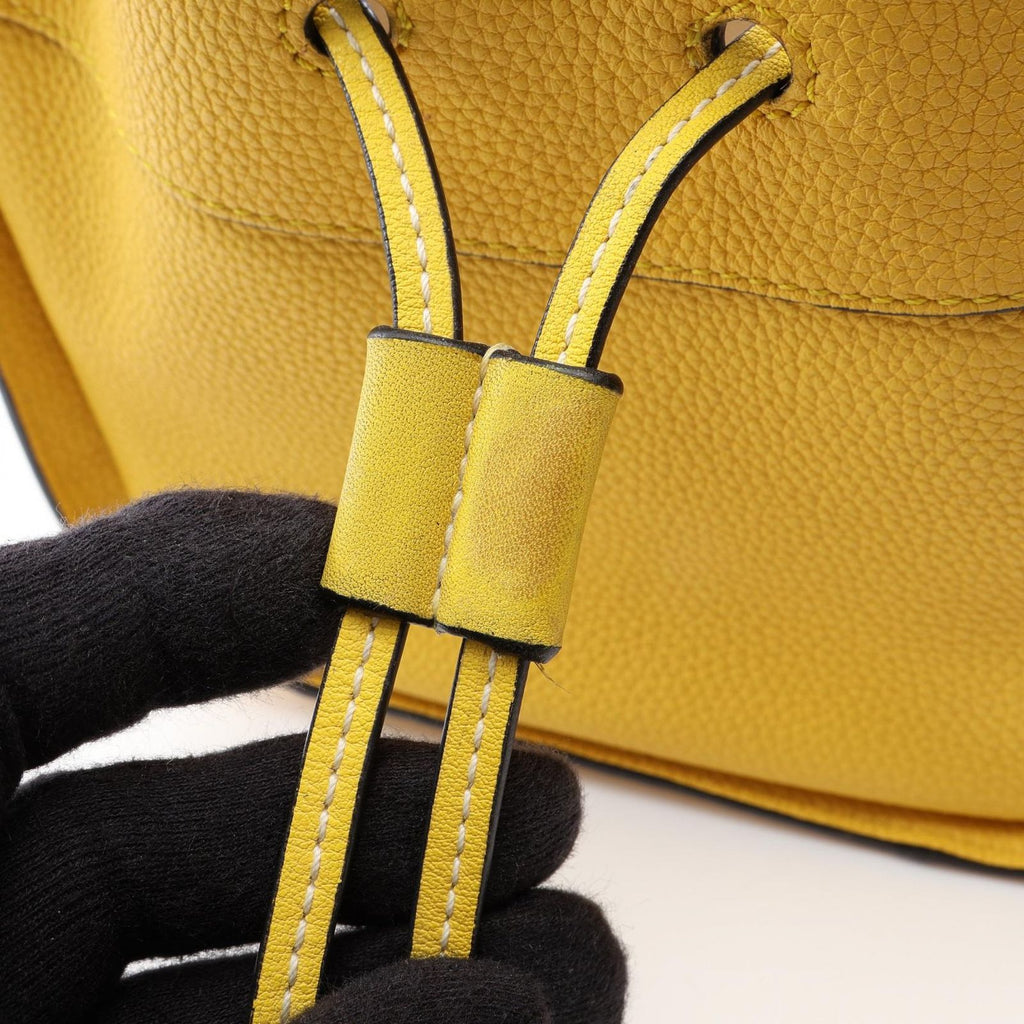 Loewe Handbag Hammock Drawstring Bag Mini Yellow Leather — view 5