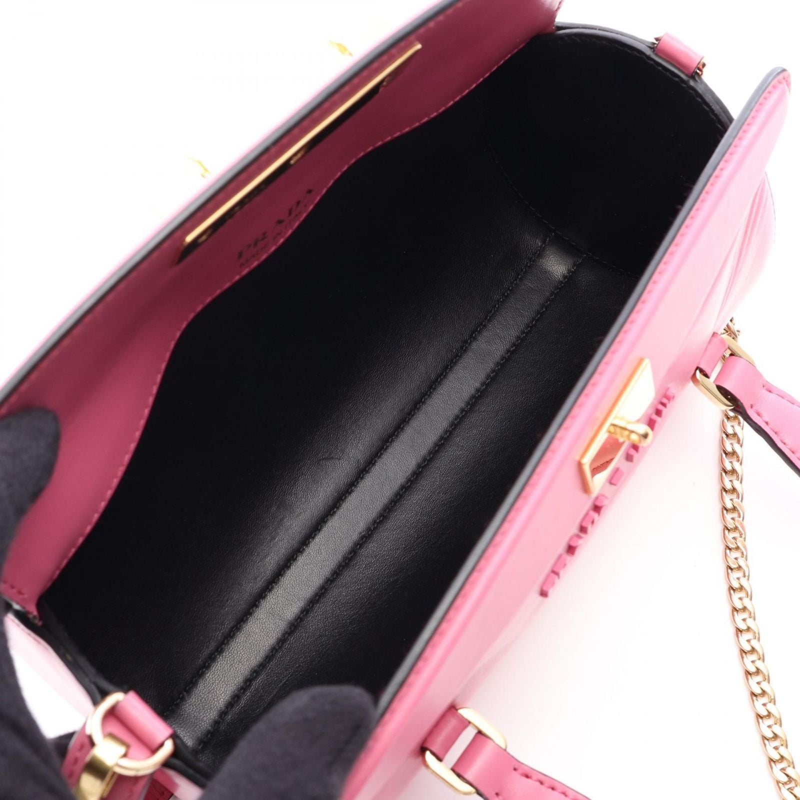 Prada Civil 2-Way Pink Leather Shoulder Bag — view 3