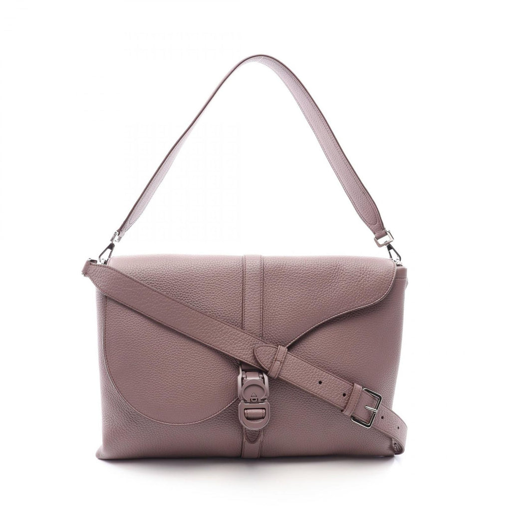 Dior Shoulder Bag Pillow Brown Beige Leather