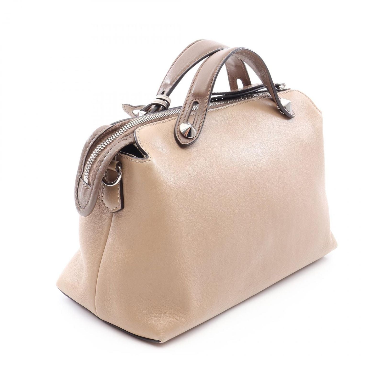 Fendi by the Way Medium 2-Way Beige Brown Leather Handbag — view 2