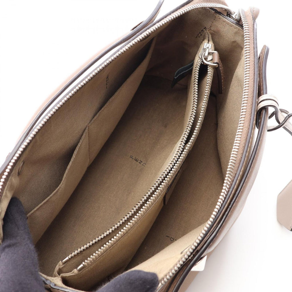 Fendi by the Way Medium 2-Way Beige Brown Leather Handbag — view 3