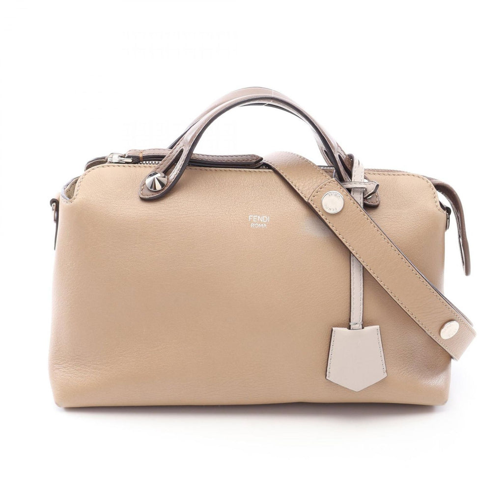 Fendi by the Way Medium 2-Way Beige Brown Leather Handbag