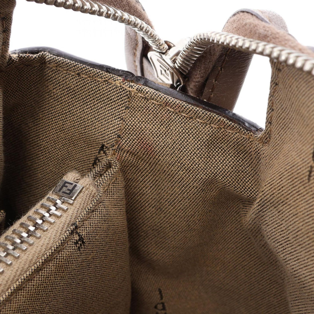 Fendi by the Way Medium 2-Way Beige Brown Leather Handbag — view 4