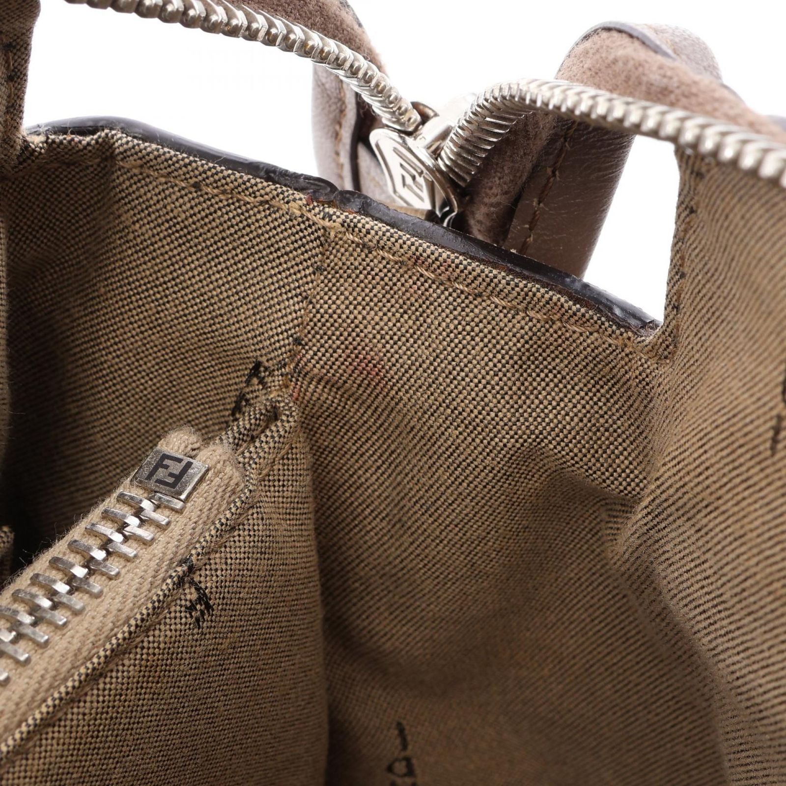 Fendi by the Way Medium 2-Way Beige Brown Leather Handbag — view 4