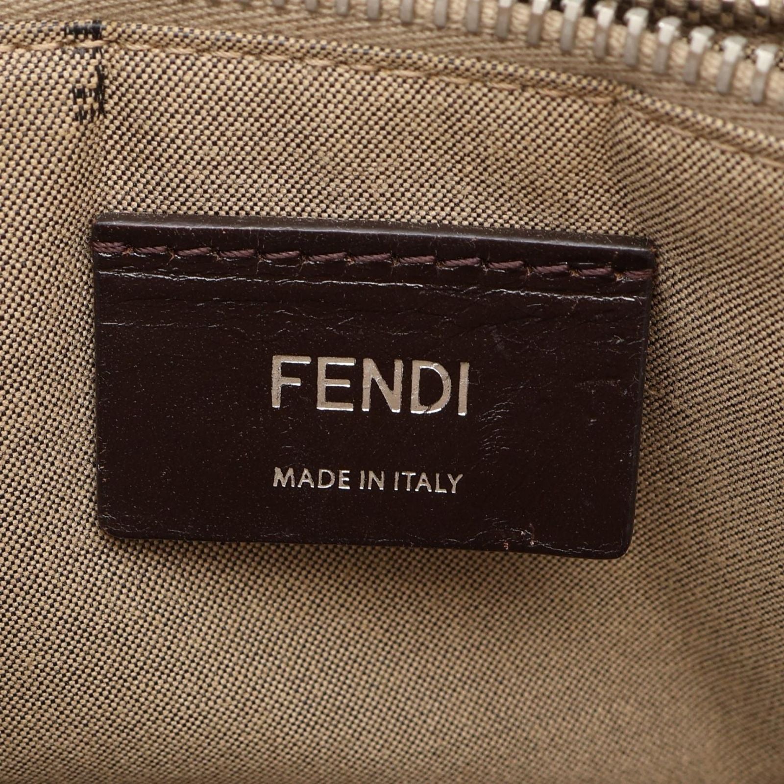 Fendi by the Way Medium 2-Way Beige Brown Leather Handbag — view 5