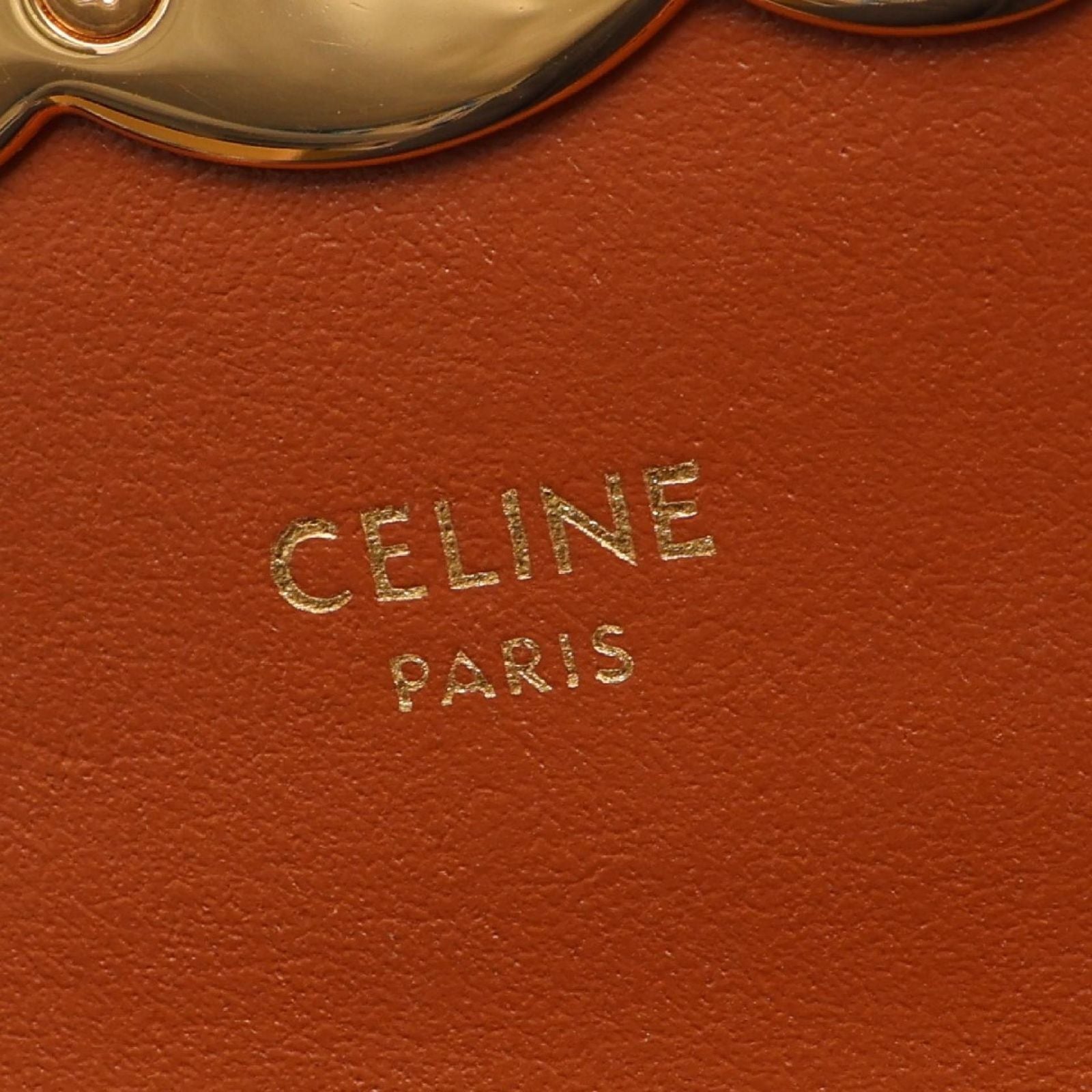Celine Shoulder Bag Mini Claude Triomphe Black Brown Canvas Leather — view 4