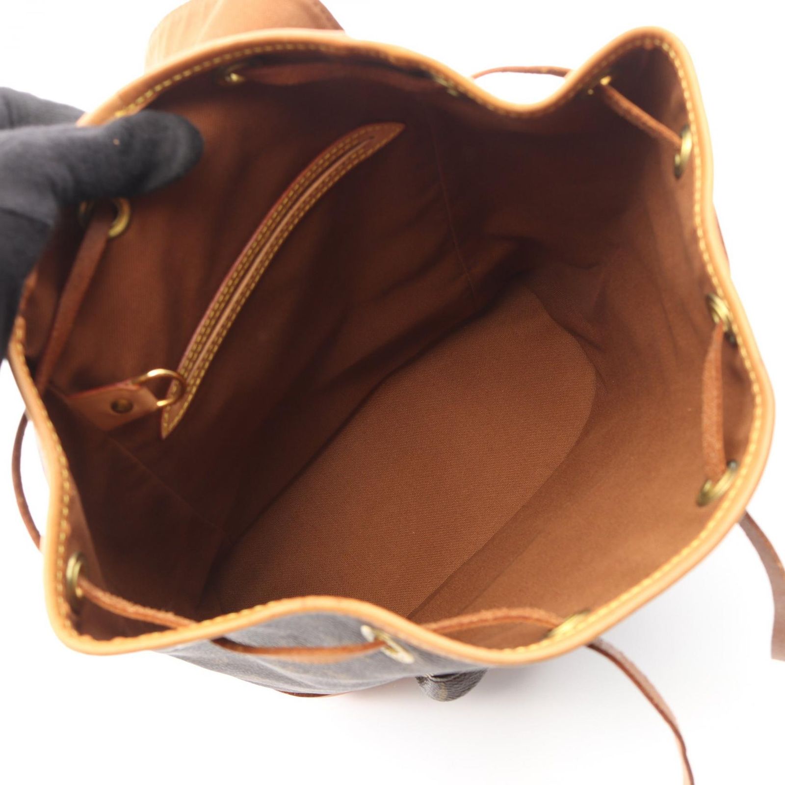 Louis Vuitton Backpack Montsouris MM Monogram Canvas Leather — view 3