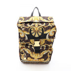 Fendi Backpack Black Brown Yellow Nylon Leather