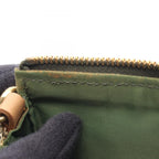 Dior Handbag Trotter Saddle Pouch Green Beige Ivory Canvas Leather — view 5
