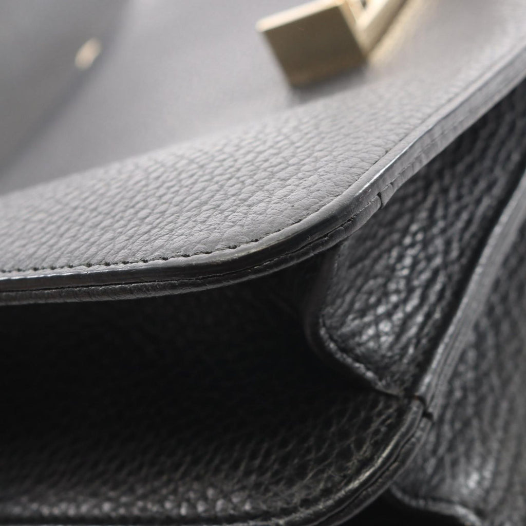 Gucci Shoulder Bag Interlocking Black Leather Chain — view 8