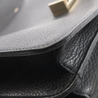 Gucci Shoulder Bag Interlocking Black Leather Chain — view 8