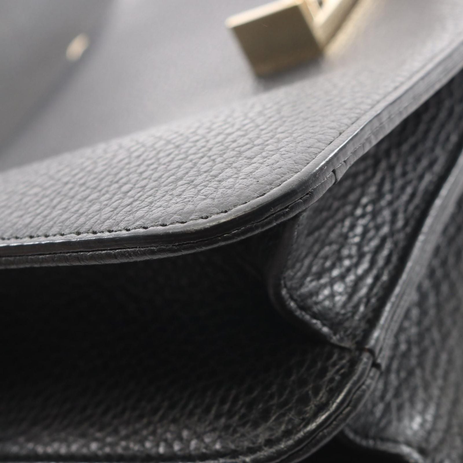 Gucci Shoulder Bag Interlocking Black Leather Chain — view 8