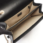 Gucci Shoulder Bag Interlocking Black Leather Chain — view 3
