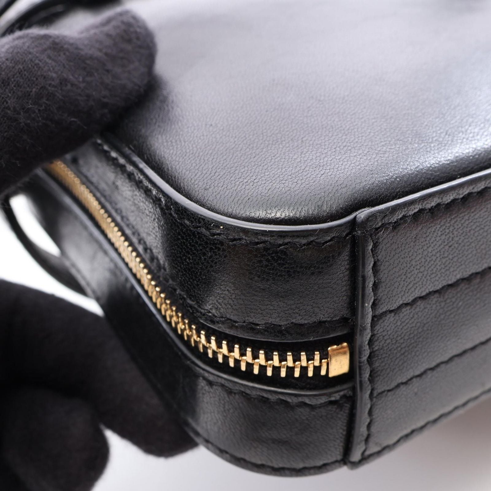 Saint Laurent Paris Waist Bag Vicky Black Leather Monogram — view 8