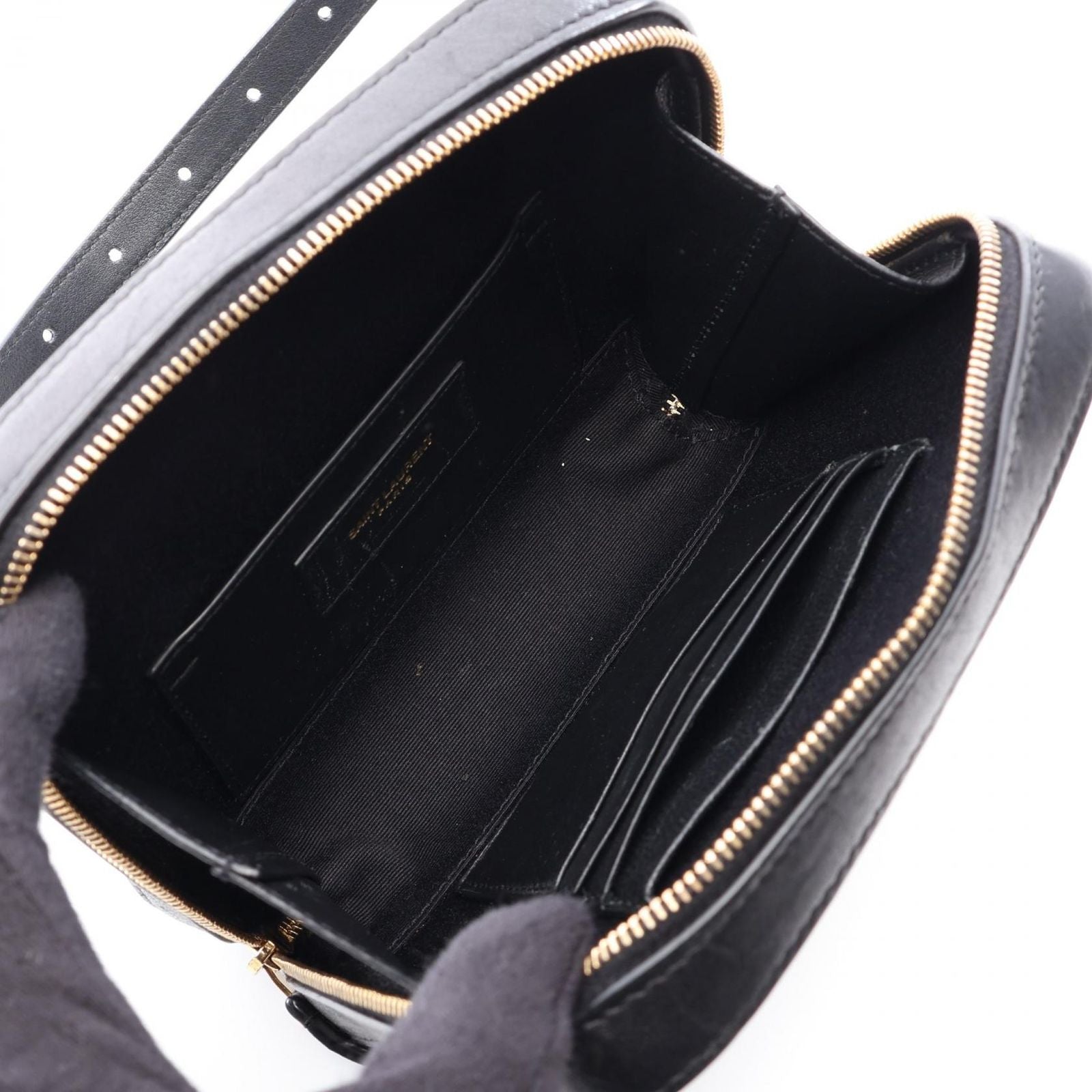 Saint Laurent Paris Waist Bag Vicky Black Leather Monogram — view 3