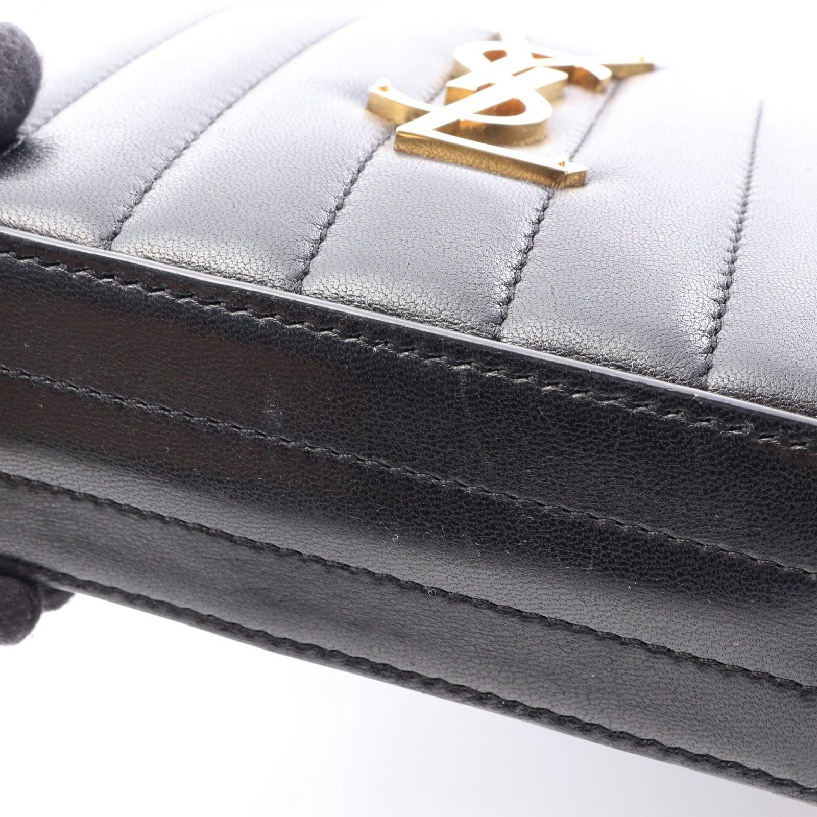 Saint Laurent Paris Waist Bag Vicky Black Leather Monogram — view 5
