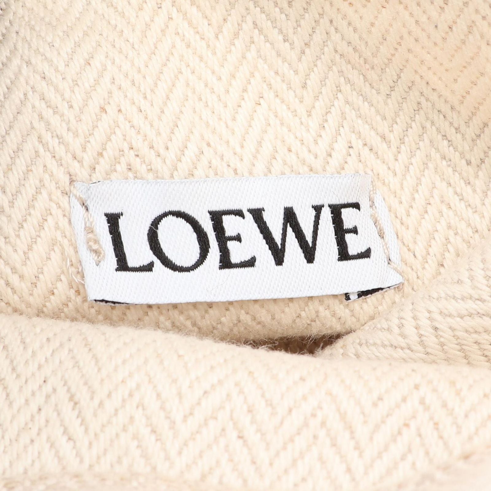 Loewe Shoulder Bag Anagram Cutout Ivory Brown Canvas Leather Cross — view 4