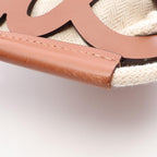 Loewe Shoulder Bag Anagram Cutout Ivory Brown Canvas Leather Cross — view 5