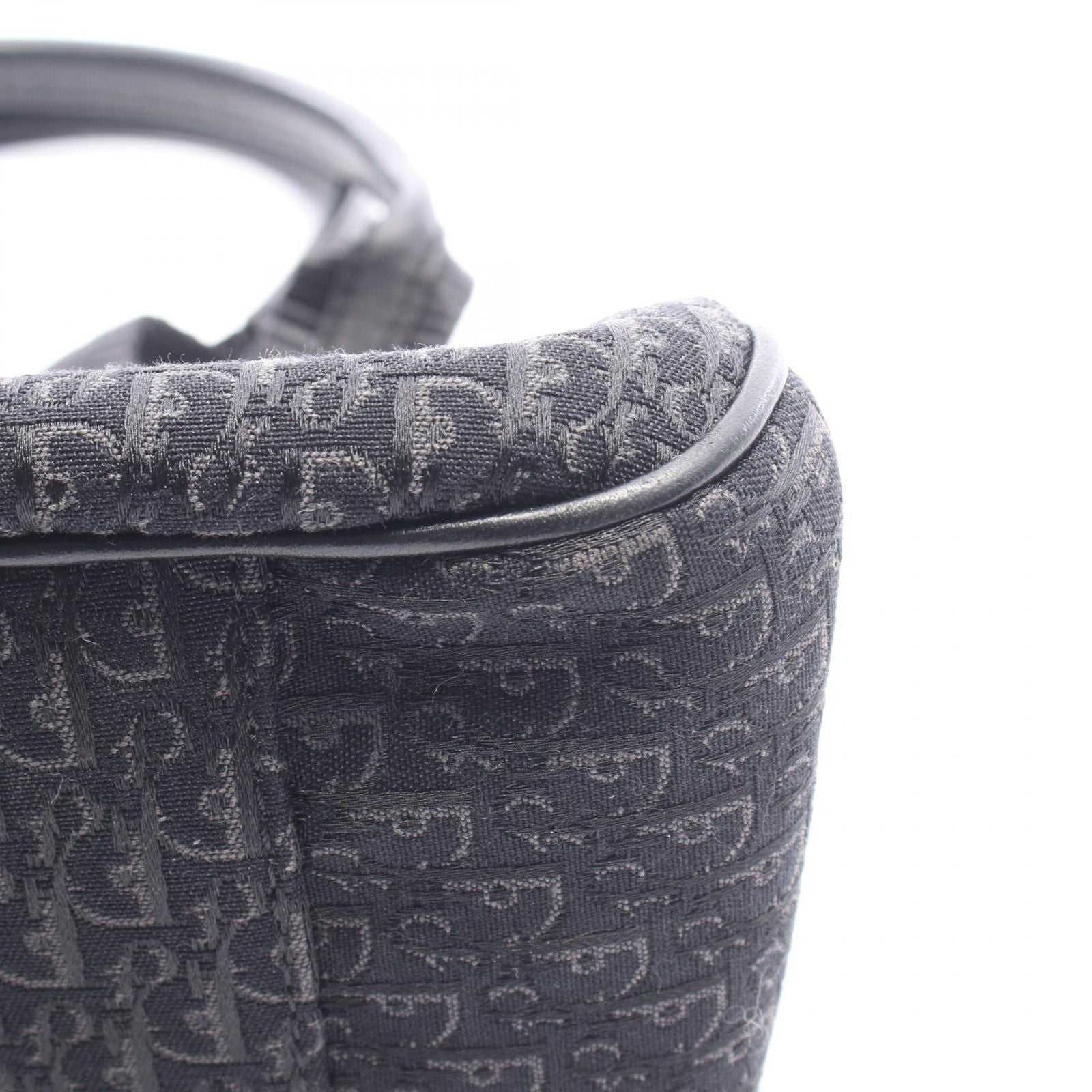 Dior Tote Bag Trotter Black Canvas Leather — view 7