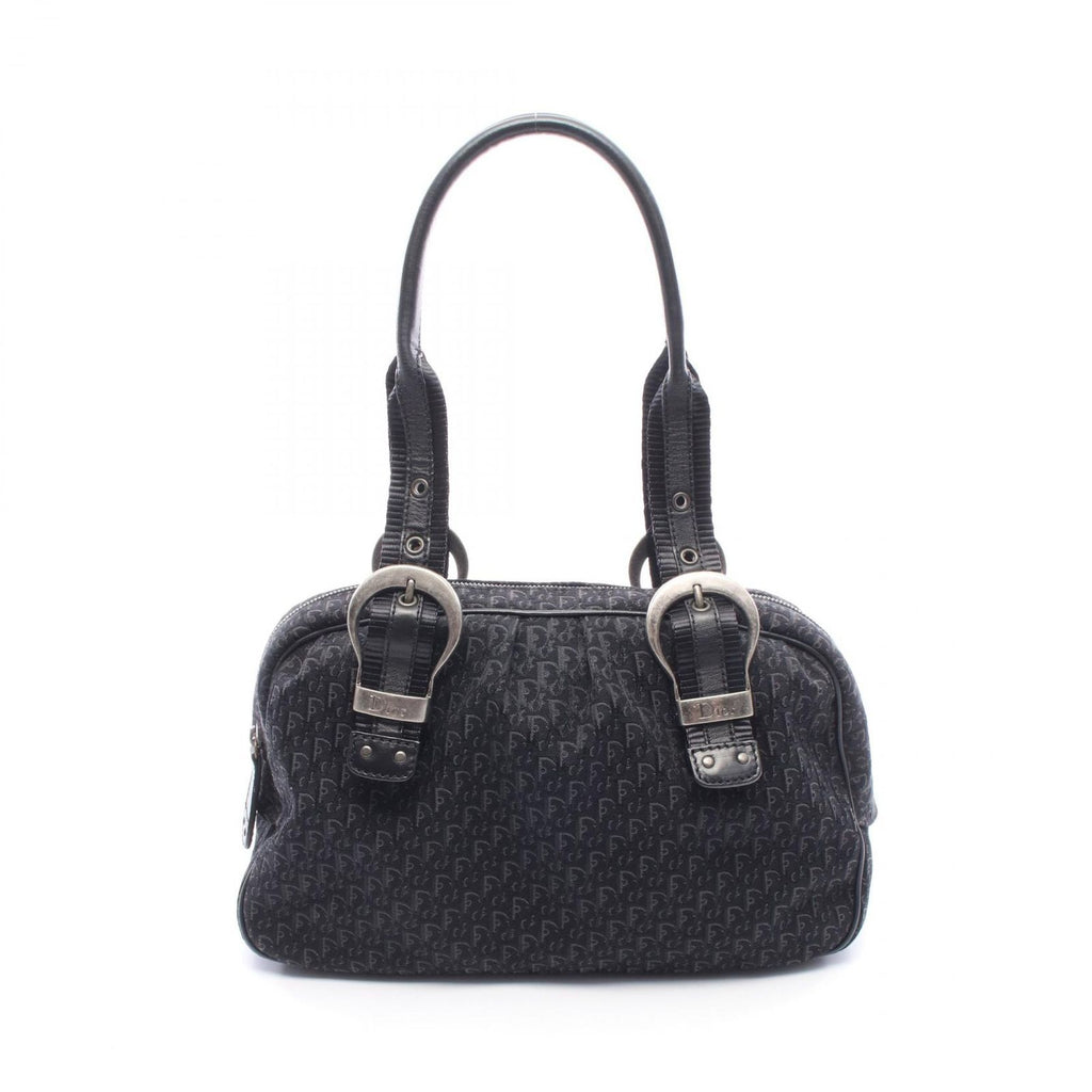 Dior Tote Bag Trotter Black Canvas Leather