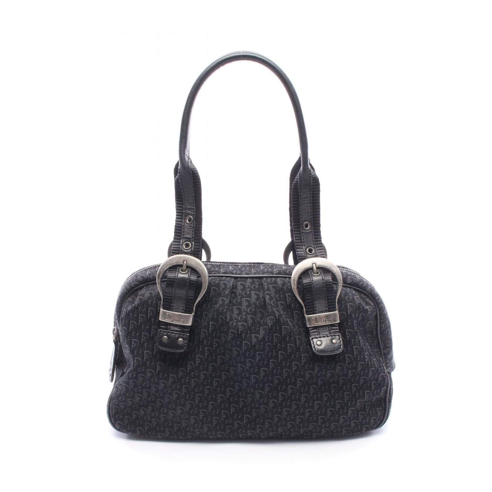 Dior Tote Bag Trotter Black Canvas Leather