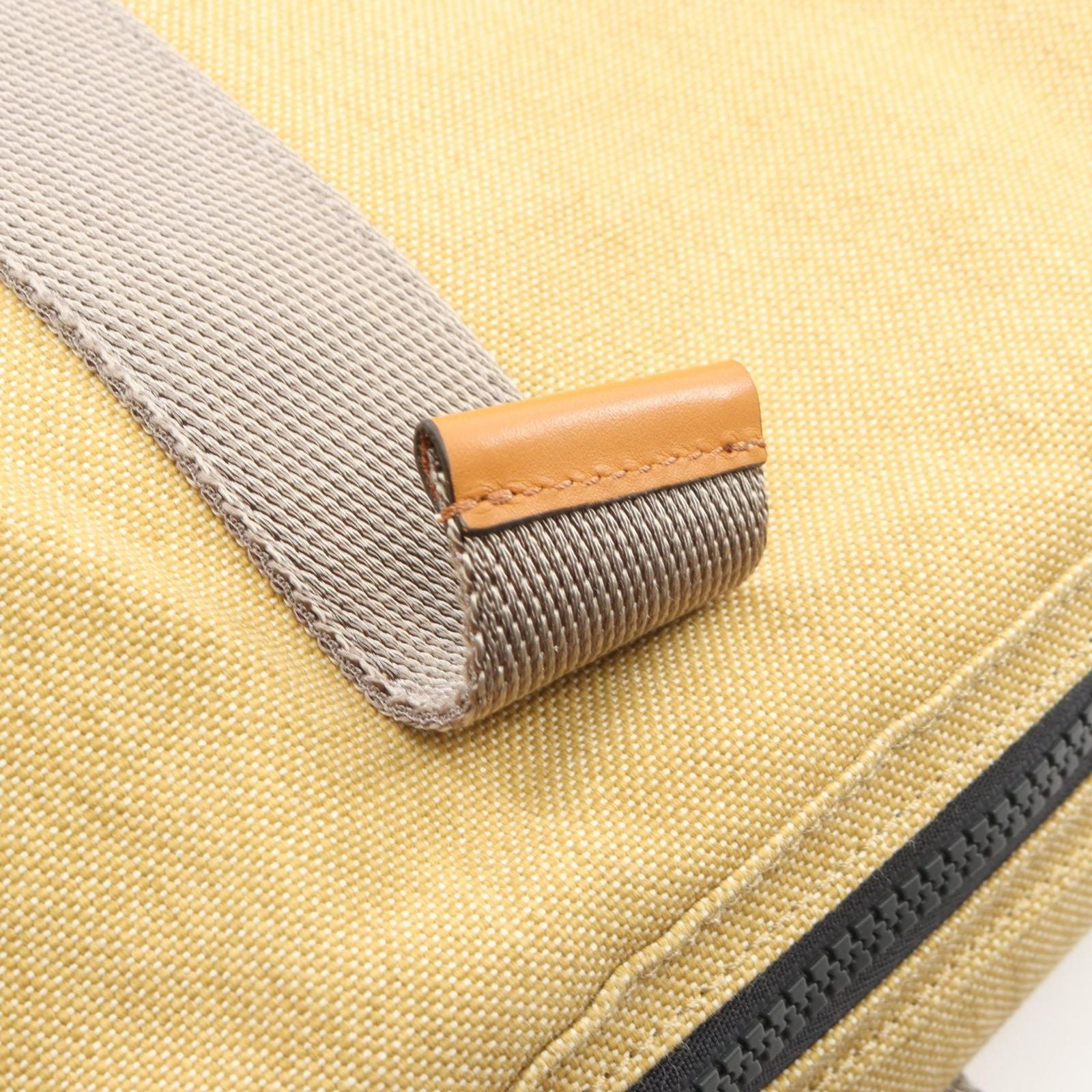 Loewe Tote Bag Eye Nature Eln 2-Way Beige Yellow Gray Canvas Leather — view 6