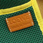 Loewe Tote Bag Eye Nature Eln 2-Way Beige Yellow Gray Canvas Leather — view 4