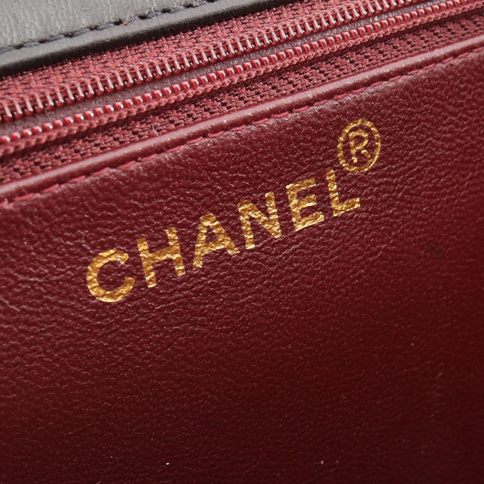 Chanel Shoulder Bag Quilted Full Flap Black Lambskin Push Lock Chain — view 4