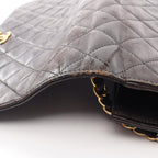 Chanel Shoulder Bag Quilted Full Flap Black Lambskin Push Lock Chain — view 6