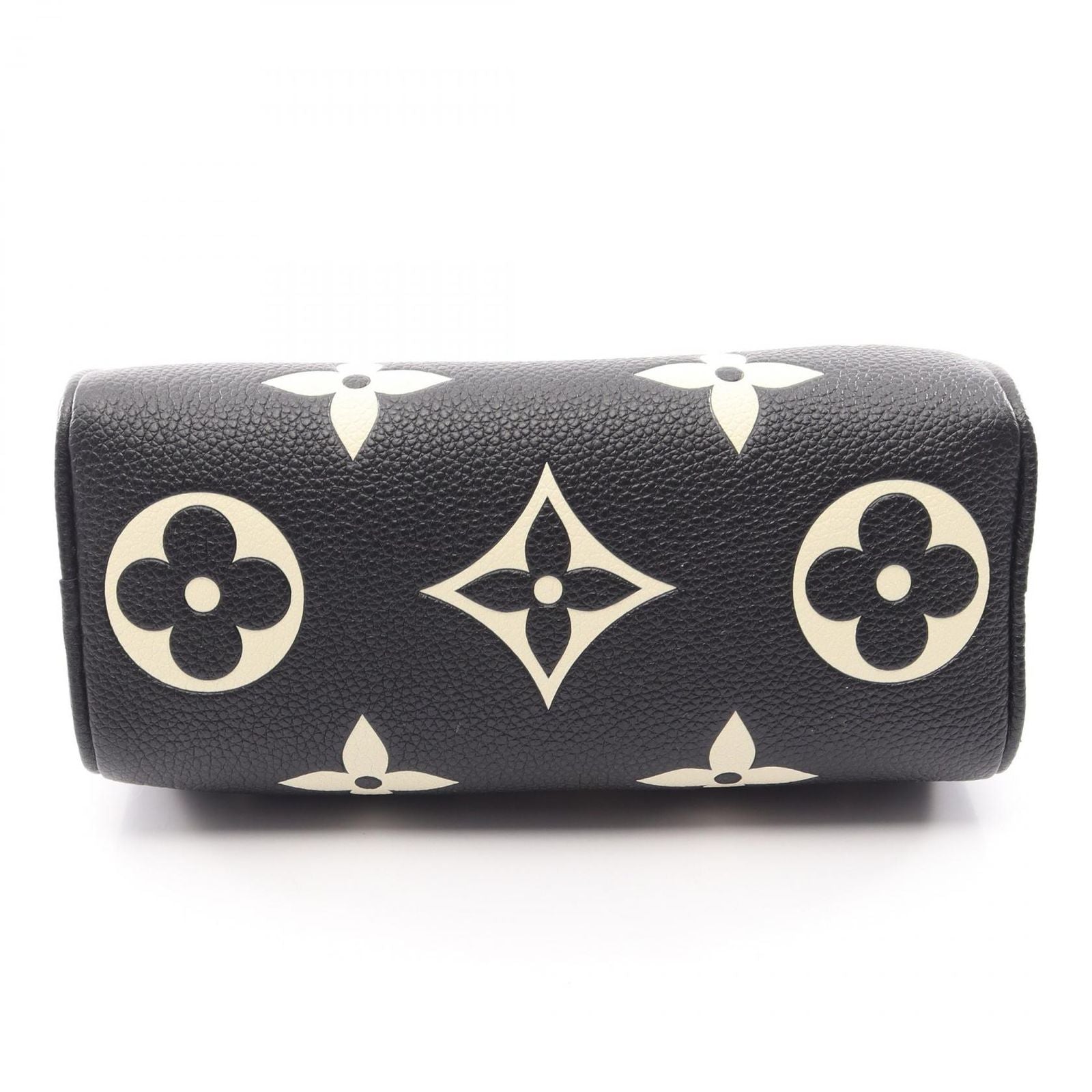 Louis Vuitton Nano Speedy 2-Way Black Beige Leather Handbag — view 7
