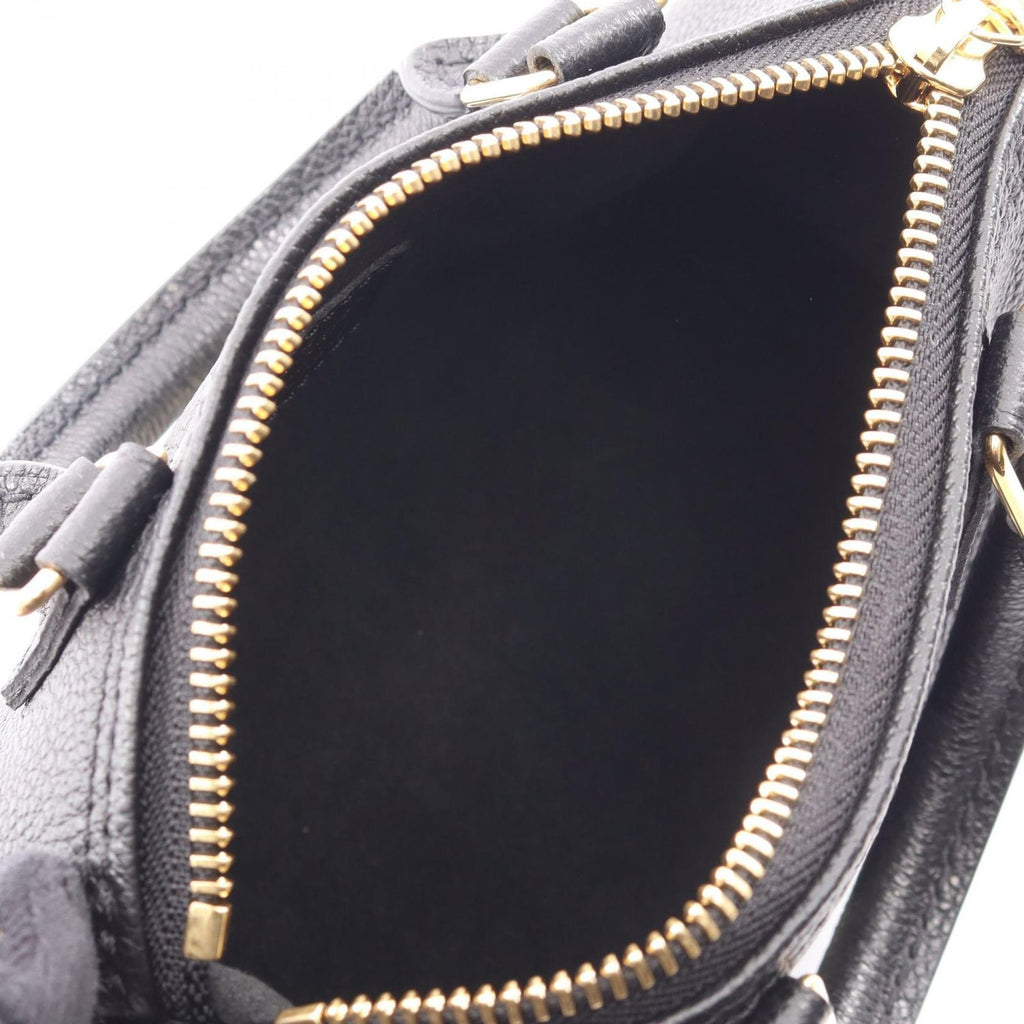 Louis Vuitton Nano Speedy 2-Way Black Beige Leather Handbag — view 3